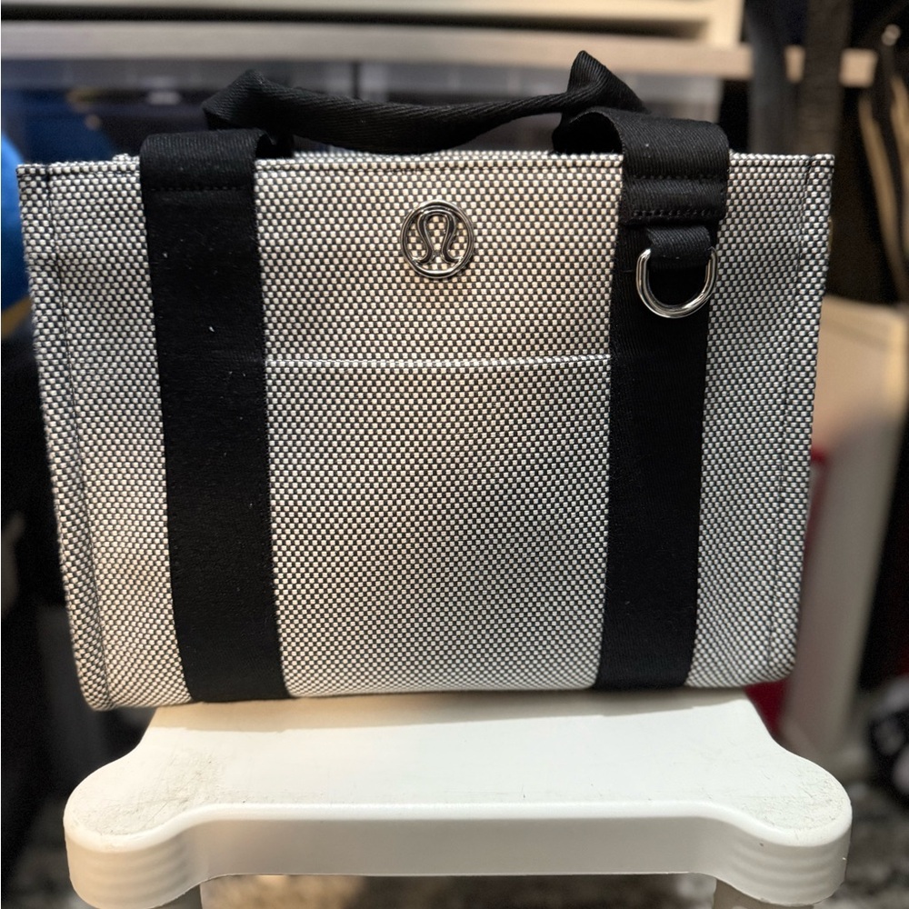 Lululemon tote bag Black and White Tote Bag